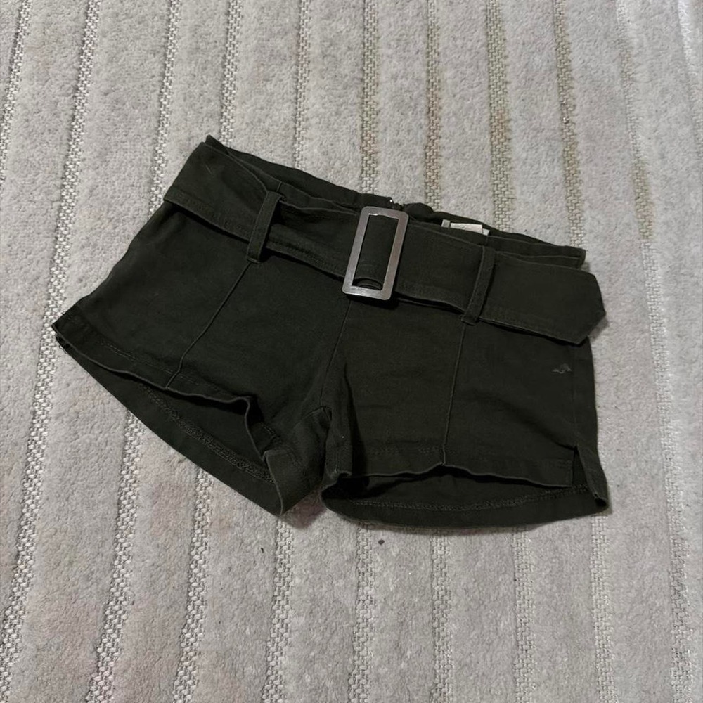 VTG Y2K Green mini shorts size small punk Streetwear grunge party summer